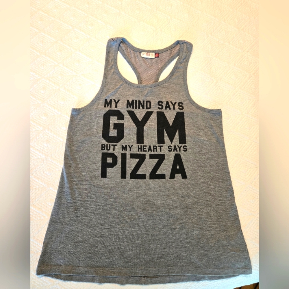 Gray "Perfectly Soft, Perfectly You" Racerback Women's Tee, Size Large,